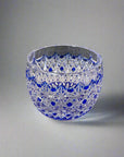 Kadowaki Edo Kiriko Crystal Sake Glass - Blue