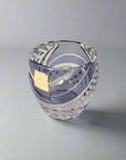 Kagami Edo Kiriko Sake Glass - Fish Scales Strip 魚子流し紋 (Purple)