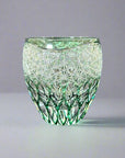 Toa Glass Edo Kiriko Crystal Whisky Glass by Satoshi Nabetani - Lotus 蓮華 (Green)