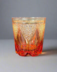 Nemoto Glass Edo Kiriko Whisky Glass by Kosho Nemoto - Shizuku 雫 (Amber Gold)