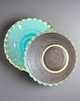 Ichiyama Blue Cracked Glaze Waving Edge Plate
