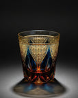 Nemoto Glass Edo Kiriko Whisky Glass by Kosho Nemoto - Shizuku 雫 (Amber Blue)