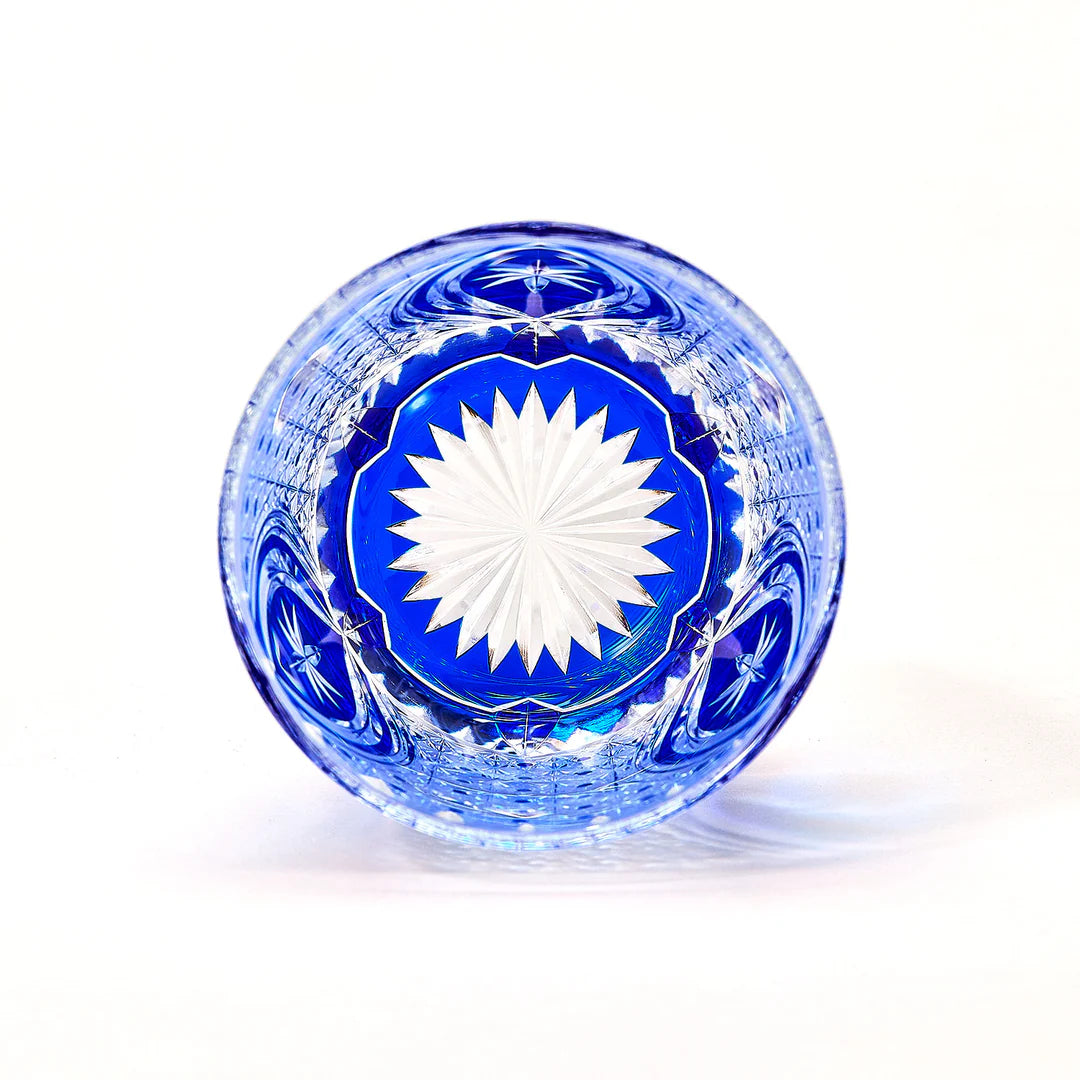 Haku Edo Kiriko Crystal Whisky Glass - Kikukagome 菊籠目