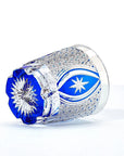 Haku Whisky Glass - Chrysanthemum Basket Blue