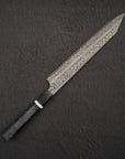 Nigara Anmon SG2 Raindrop Damascus Kiritsuki (K-tip) Sujihiki 255mm