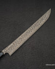 Nigara Anmon SG2 Raindrop Damascus Sakimaru Sujihiki 300mm