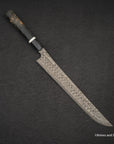 Nigara Anmon SG2 Raindrop Damascus Sakimaru Sujihiki 300mm