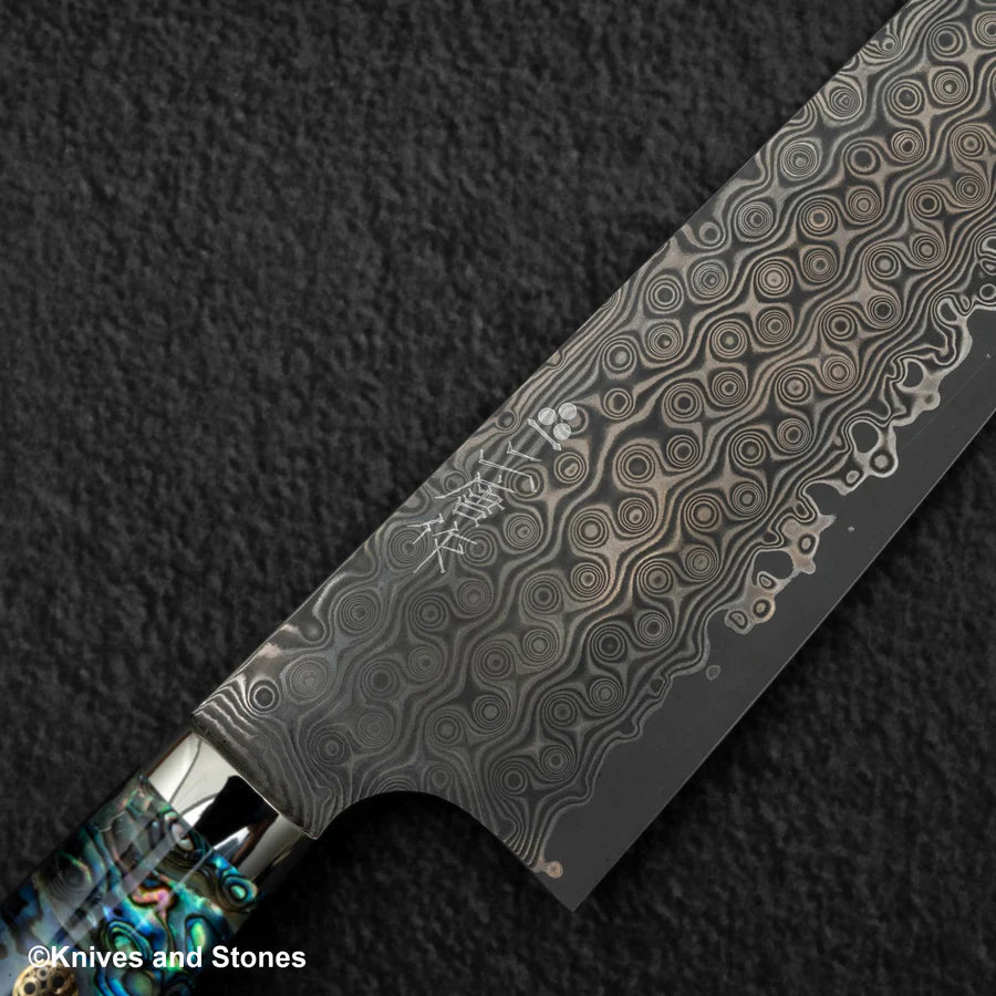 Nigara Anmon (暗紋) SG2 Raindrop Damascus Gyuto 240mm Mother-of-Pearl Inlay Handle