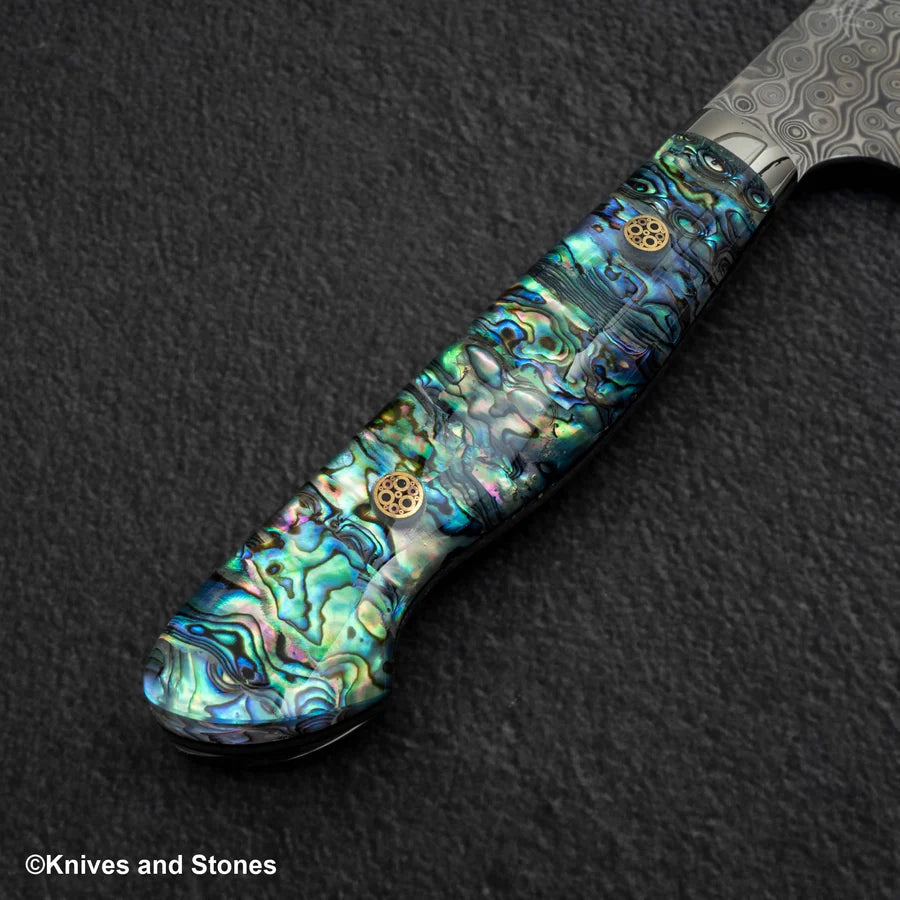 Nigara Anmon (暗紋) SG2 Raindrop Damascus Gyuto 240mm Mother-of-Pearl Inlay Handle