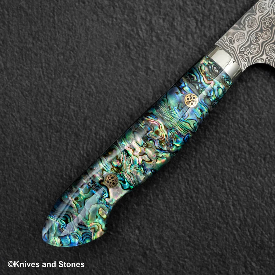 Nigara Anmon (暗紋) SG2 Raindrop Damascus Gyuto 240mm Mother-of-Pearl Inlay Handle