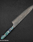 Nigara Anmon (暗紋) SG2 Raindrop Damascus Gyuto 240mm Mother-of-Pearl Inlay Handle