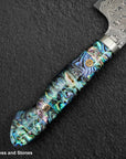 Nigara Anmon (暗紋) SG2 Raindrop Damascus Gyuto 240mm Mother-of-Pearl Inlay Handle
