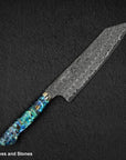 Nigara Anmon (暗紋) SG2 Raindrop Damascus K tip Gyuto 210mm Mother-of-Pearl Inlay Handle