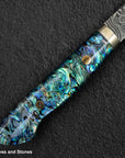 Nigara Anmon (暗紋) SG2 Raindrop Damascus K tip Gyuto 210mm Mother-of-Pearl Inlay Handle