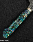 Nigara Anmon (暗紋) SG2 Raindrop Damascus K tip Gyuto 210mm Mother-of-Pearl Inlay Handle
