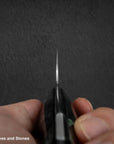 Nigara Anmon (暗紋) SG2 Raindrop Damascus K tip Gyuto 210mm Mother-of-Pearl Inlay Handle