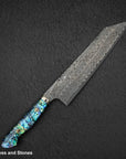 Nigara Anmon (暗紋) SG2 Raindrop Damascus K tip Gyuto 240mm Mother-of-Pearl Inlay Handle