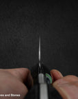 Nigara Anmon (暗紋) SG2 Raindrop Damascus K tip Gyuto 240mm Mother-of-Pearl Inlay Handle