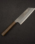 Nigara Aogami (Blue) Super Matt Migaki Tsuchime Finished Nakiri 180mm Black Chacate