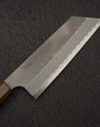 Nigara Aogami (Blue) Super Matt Migaki Tsuchime Finished Nakiri 180mm Black Chacate