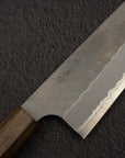 Nigara Aogami (Blue) Super Matt Migaki Tsuchime Finished Nakiri 180mm Black Chacate