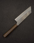 Nigara Aogami (Blue) Super Matt Migaki Tsuchime Finished Nakiri 180mm Black Chacate