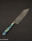 Nigara Anmon (暗紋) SG2 Raindrop Damascus Bunka 180mm Mother-of-Pearl Inlay Handle