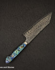 Nigara Anmon (暗紋) SG2 Raindrop Damascus Bunka 180mm Mother-of-Pearl Inlay Handle