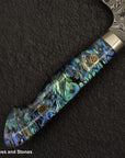 Nigara Anmon (暗紋) SG2 Raindrop Damascus Bunka 180mm Mother-of-Pearl Inlay Handle