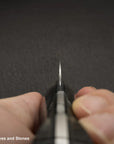 Nigara Anmon (暗紋) SG2 Raindrop Damascus Bunka 180mm Mother-of-Pearl Inlay Handle