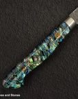 Nigara Anmon (暗紋) SG2 Raindrop Damascus K tip Petty 150mm Mother-of-Pearl Inlay Handle
