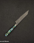 Nigara Anmon (暗紋) SG2 Raindrop Damascus K tip Petty 150mm Mother-of-Pearl Inlay Handle