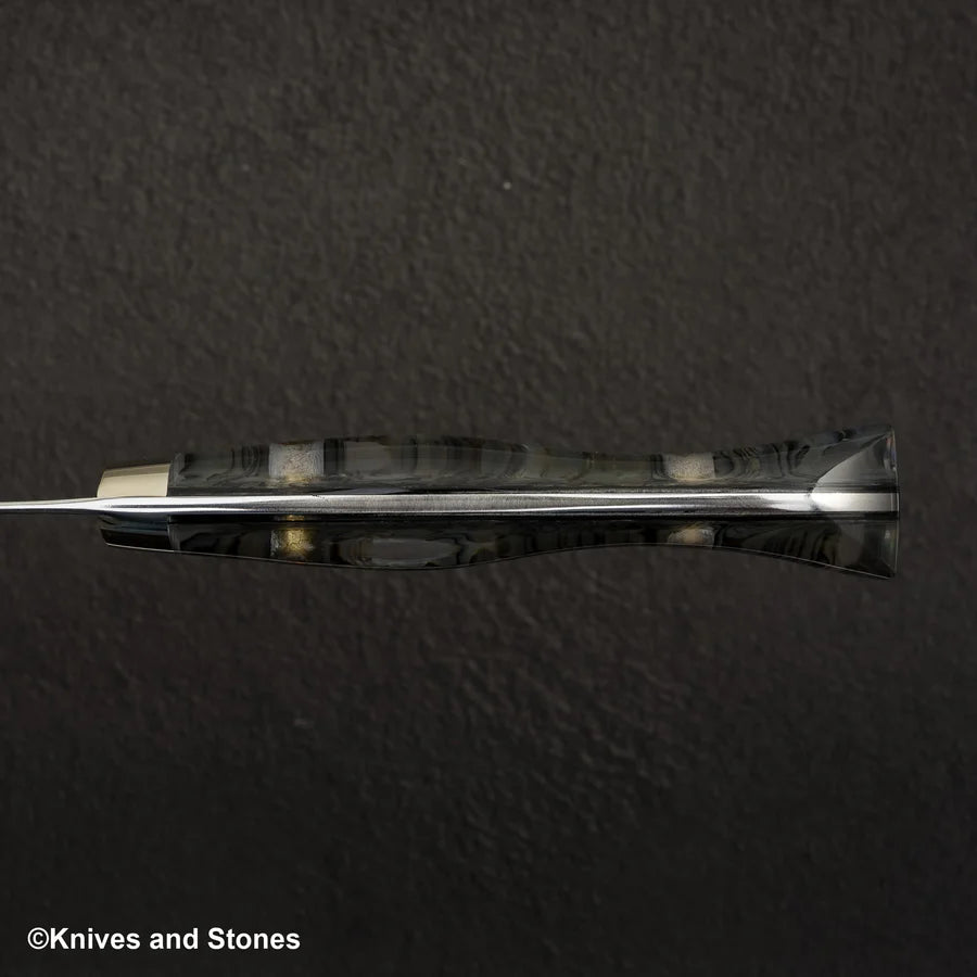 Nigara Anmon (暗紋) SG2 Raindrop Damascus K tip Petty 150mm Mother-of-Pearl Inlay Handle