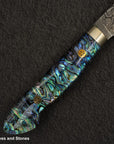 Nigara Anmon (暗紋) SG2 Raindrop Damascus Santoku 180mm Mother-of-Pearl Inlay Handle
