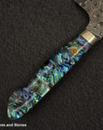Nigara Anmon (暗紋) SG2 Raindrop Damascus Santoku 180mm Mother-of-Pearl Inlay Handle