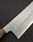 Nigara VG10 Damascus Tsuchime K-tip Gyuto 210mm Black Chacate Handle