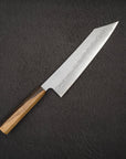Nigara VG10 Damascus Tsuchime K-tip Gyuto 240mm Black Chacate Handle