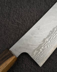 Nigara VG10 Damascus Tsuchime K-tip Gyuto 240mm Black Chacate Handle