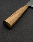 Nigara VG10 Damascus Tsuchime K-tip Gyuto 240mm Black Chacate Handle
