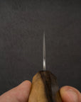 Nigara VG10 Damascus Tsuchime K-tip Gyuto 240mm Black Chacate Handle