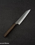 Nigara Aogami (Blue) Super Matt Migaki Tsuchime Finished K-tip Petty 150mm Black Chacate