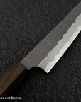 Nigara Aogami (Blue) Super Matt Migaki Tsuchime Finished K-tip Petty 150mm Black Chacate