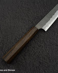 Nigara Aogami (Blue) Super Matt Migaki Tsuchime Finished K-tip Petty 150mm Black Chacate
