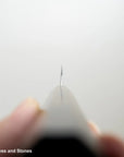 Nigara Aogami (Blue) Super Matt Migaki Tsuchime Finished K-tip Petty 150mm Black Chacate