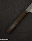 Nigara Aogami (Blue) Super Matt Migaki Tsuchime Finished Petty 150mm Black Chacate