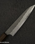 Nigara Aogami (Blue) Super Matt Migaki Tsuchime Finished Petty 150mm Black Chacate