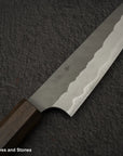 Nigara Aogami (Blue) Super Matt Migaki Tsuchime Finished Petty 150mm Black Chacate