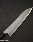 Nigara VG10 Damascus Tsuchime Gyuto 240mm Black Chacate