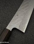 Nigara VG10 Damascus Tsuchime Gyuto 240mm Black Chacate