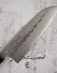 Tsunehisa Ginsan Nashiji Santoku 165mm Ebony Handle